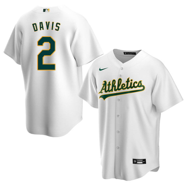 Nike Men #2 Khris Davis Oakland Athletics Baseball Jerseys Sale-White